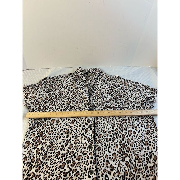 Soma pajama shirt xl rayon blend buttons animal print #79984 - Picture 5 of 7